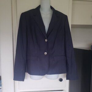 Nine West Blue Blazer with Silver Buttons Size 12